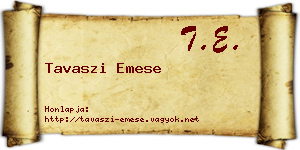 Tavaszi Emese névjegykártya